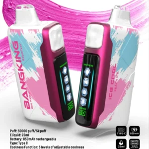 PuffWild Bang King 50000 Puffs Ice Control eldobható vape