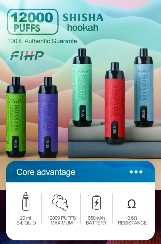 PuffWild FIHP Shisha 12000 Puffs Disposable Vape
