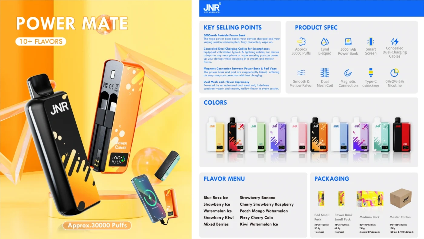 The Ultimate Guide to the JNR 30000 Puffs Disposable Vape – Power, Flavor & Convenience in One Device 3 PuffWild JNR 30000 Puffs Disposable Vape