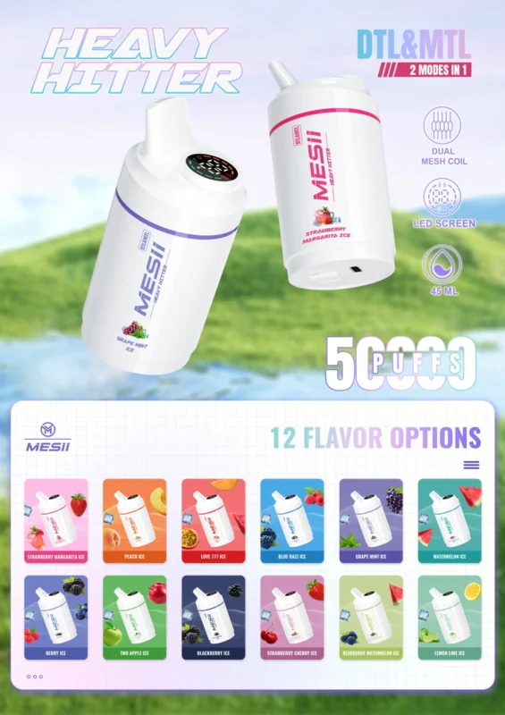 PuffWild Mesii 50000 Puffs Heavy Hitter eldobható vape