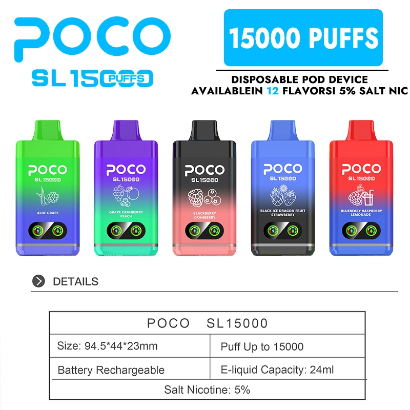 PuffWild POCO SL 15000 Puffs Vape na jedno použití