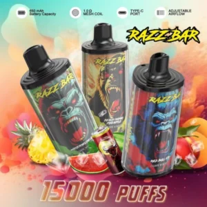 PuffWild Razz Bar 15000 Puffs Vape na jedno použití