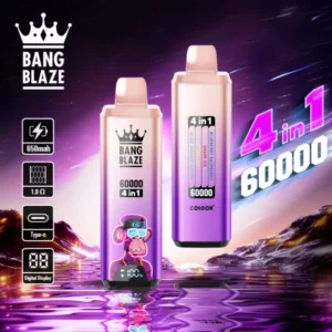 Buy 1 Bang Blaze 4 in 1 Vape 60000 Puffs Disposable Vaper Smart Screen Fast Delivery Online Store