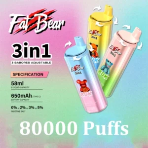 Puff 80k Aivono Aim 80000 Puffs Fat Bear 3 in 1 Vape 10 Flavors Disposable Vape Pen Free Shipping