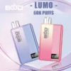 BOOD 60000 Puffs Lumo 60k Smart Screen 0% 2% 5% Jednorazowy akumulator nikotynowy Vape wielokrotnego ładowania