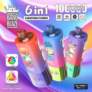 Bang Blaze 100k Puffs 6 in 1 Big Puff Vape jetable 2025 Nouveau