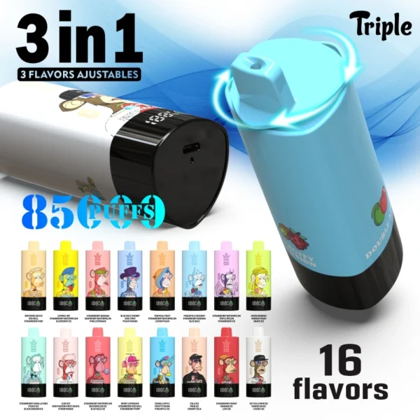Buy 1 3 Flavors in 1 Vape Bang King 85k Puffs Disposable Electronic Cigarette Wholesale Fast Delivery