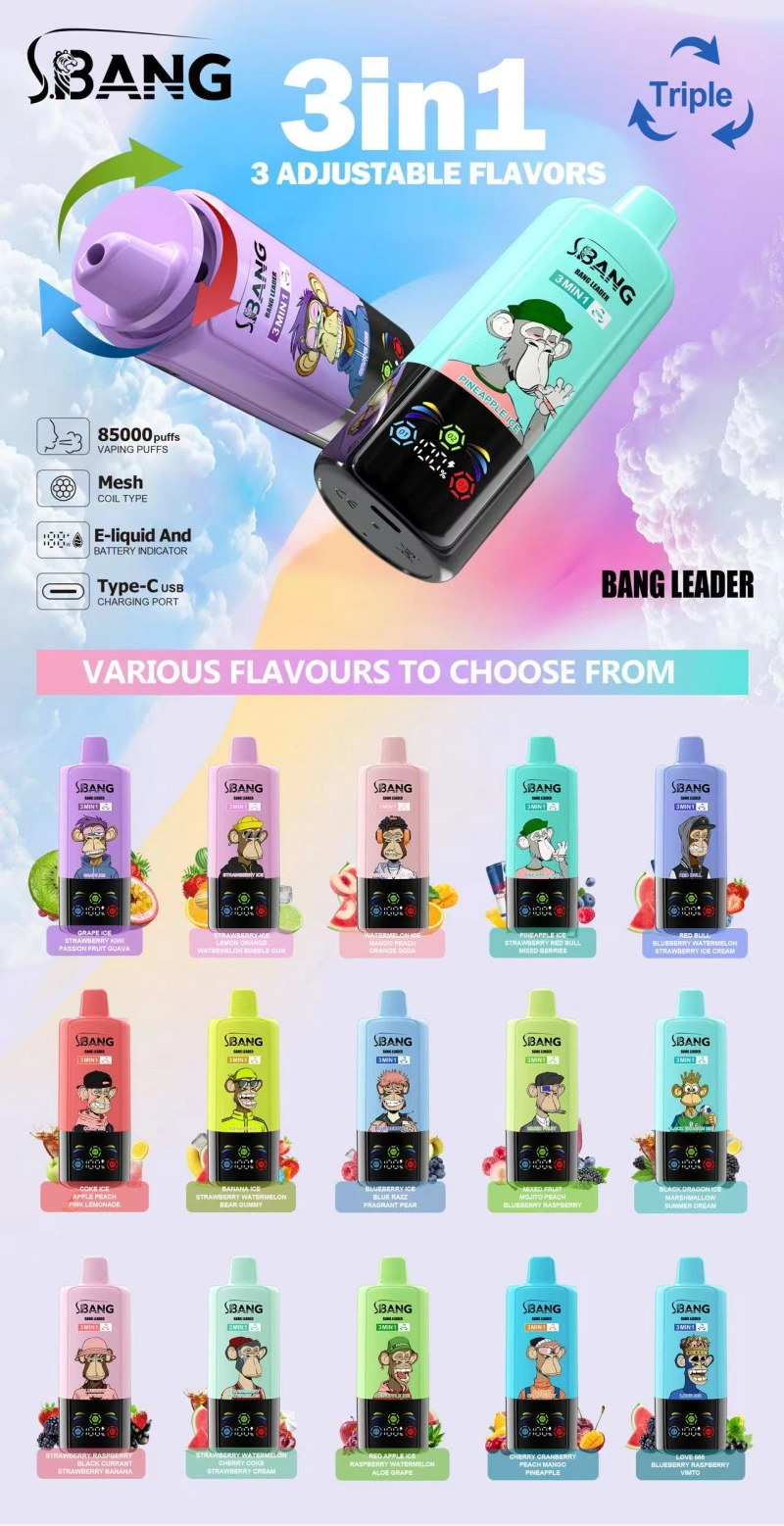 Bang Leader 85000 Puffs 85k 3 en 1 Big Puff Vape Desechable Envio Gratis