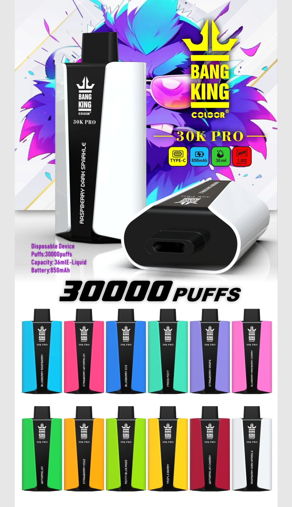Puffwild Bnag King 30000 Pro Puffs Disposable Vape