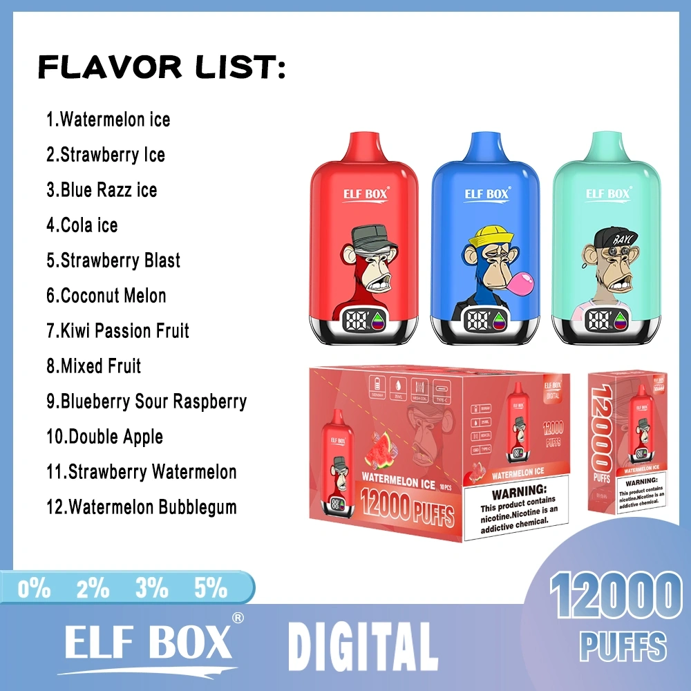 Puffwild ELF BOX Digital 12000 Puffs Einweg Vape