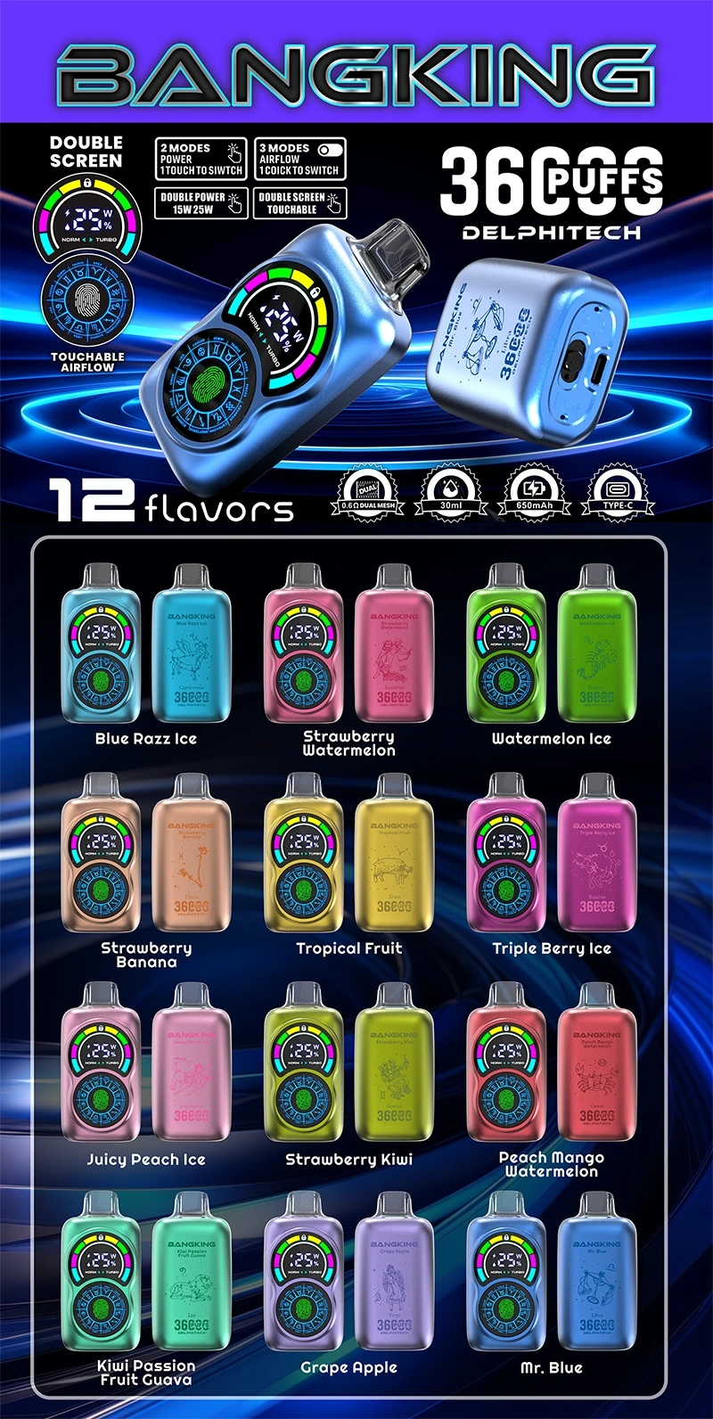 Sample Vape Bang King 36000 Puffs Disposable Electronic Cigarette Minimum Order 2pcs Try Taste 12 Puffwild Sample Vape Bang King 36000 Puffs