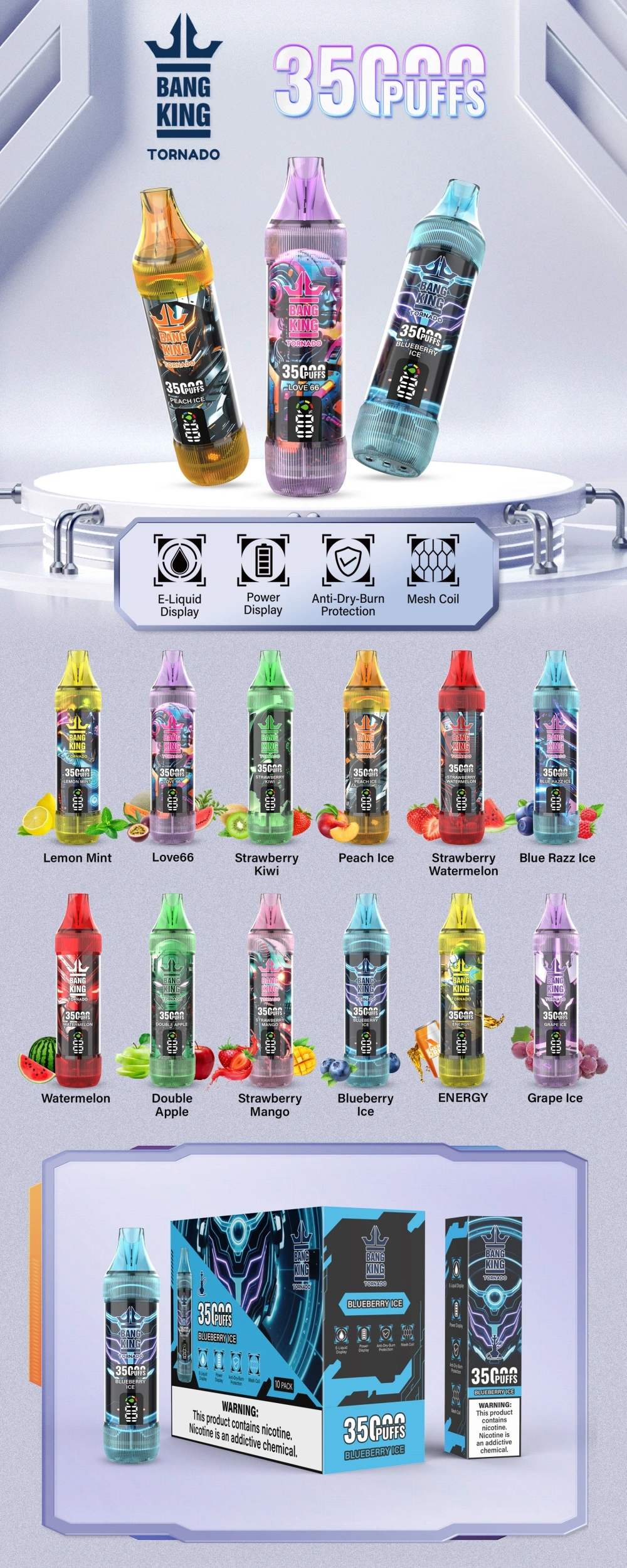 Sample Vape Tornado 35k Bang King 35000 Puffs Buy 2pcs Minimum Order Free Shipping 14 Puffwild Sample Vape Tornado 35k Bang King 35000 Puffs