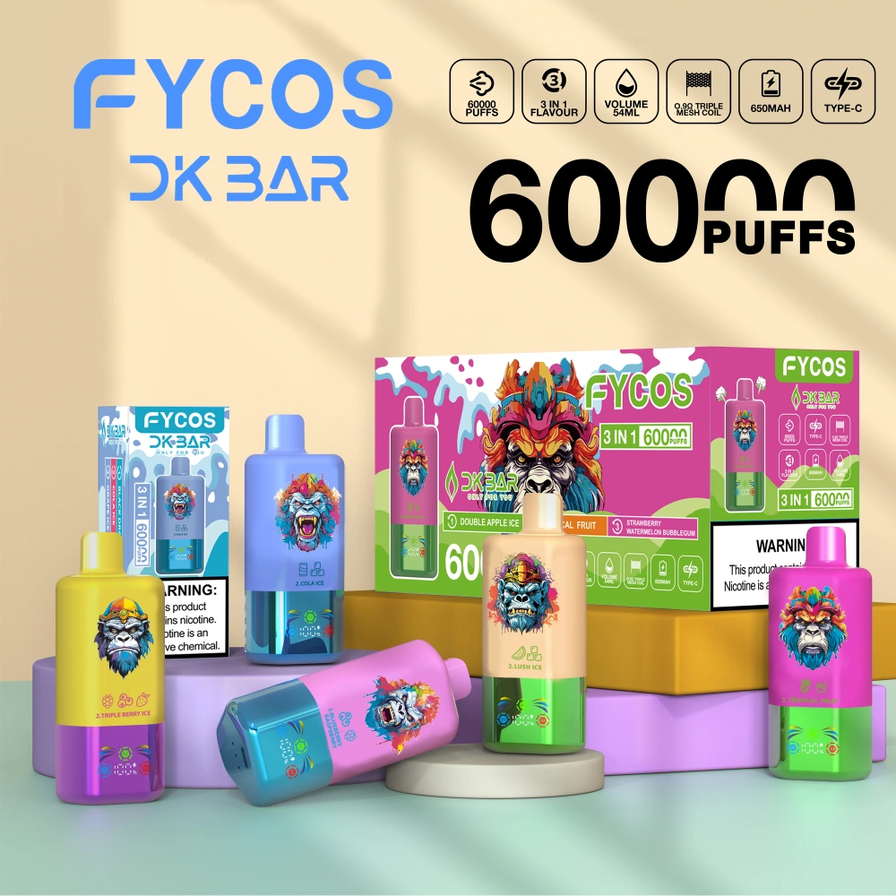 Puff 60k FYCOS 60000 Puffs DK Bar Disposable Vape 3 in 1 Wholesale Free Shipping 16 Puffwild FYCOS 60000 Puffs DK Bar Disposable Vape