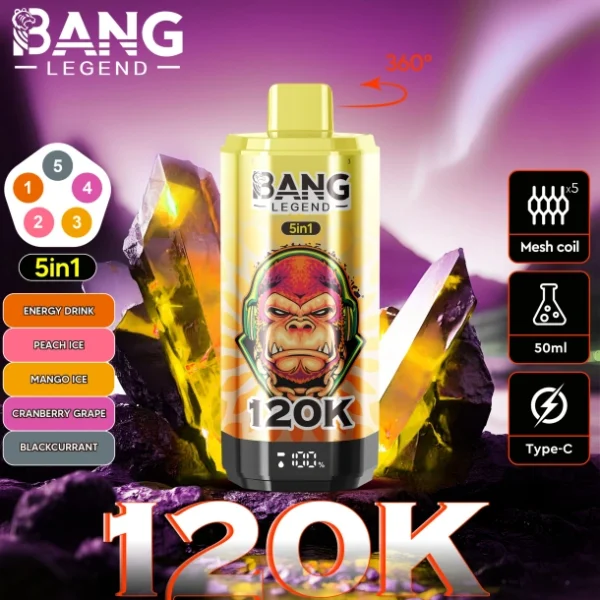Jediný Vape 120k Maloobchodní doprava zdarma Vzorek Objednávka Koupit 2ks Bang Legend
