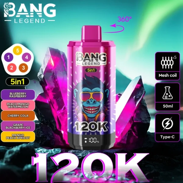 Jediný Vape 120k Maloobchodní doprava zdarma Vzorek Objednávka Koupit 2ks Bang Legend