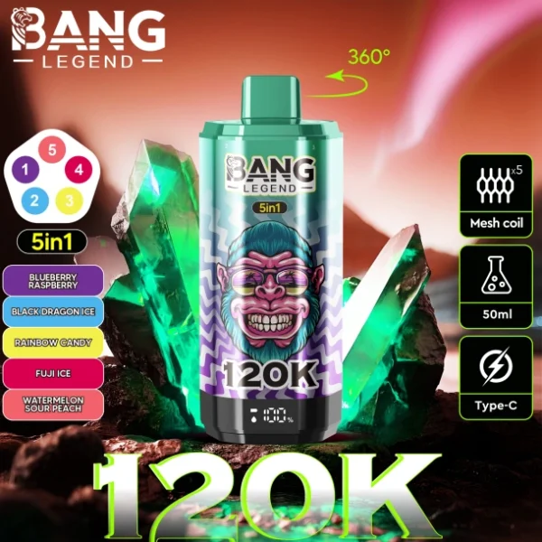 Jediný Vape 120k Maloobchodní doprava zdarma Vzorek Objednávka Koupit 2ks Bang Legend