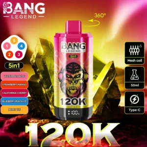 Singolo Vape 120k al dettaglio Spedizione gratuita Ordine campione Acquista 2 pezzi Bang Legend
