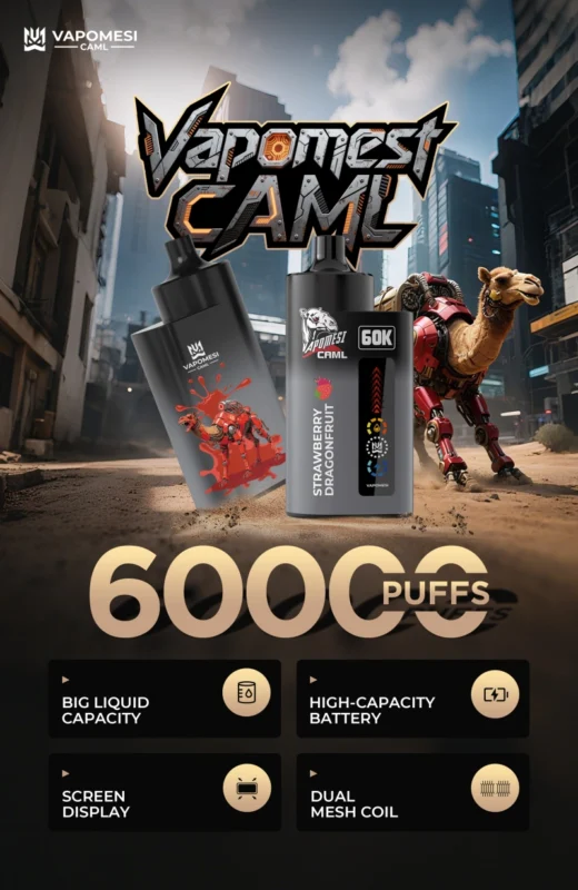 Análise do Vapomesi Caml 60000 Puffs: Sabor, Design e Desempenho Descompactados 3 Puffwild Vapomesi Caml 60000 Puffs descartáveis Vape EU Warehouse