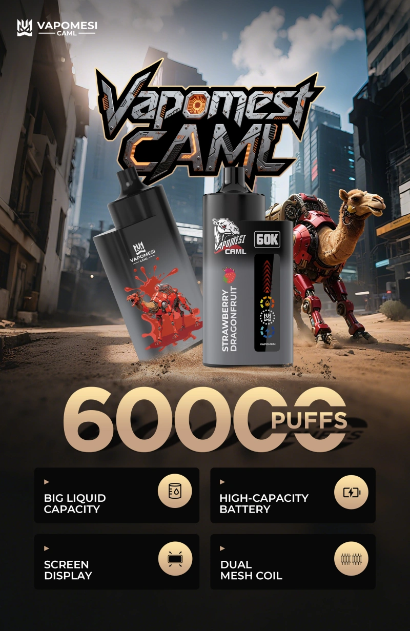 EU Warehouse Vapomesi Caml 60000 Puffs 60k Disposable Vape Wholesale Fast Delivery Free Shipping 14 Puffwild Vapomesi Caml 60000 Puffs Disposable Vape EU Warehouse