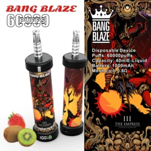 Egyetlen Vape 60000 Minimális rendelés Kiskereskedelmi üzlet Bang Blaze Shisha