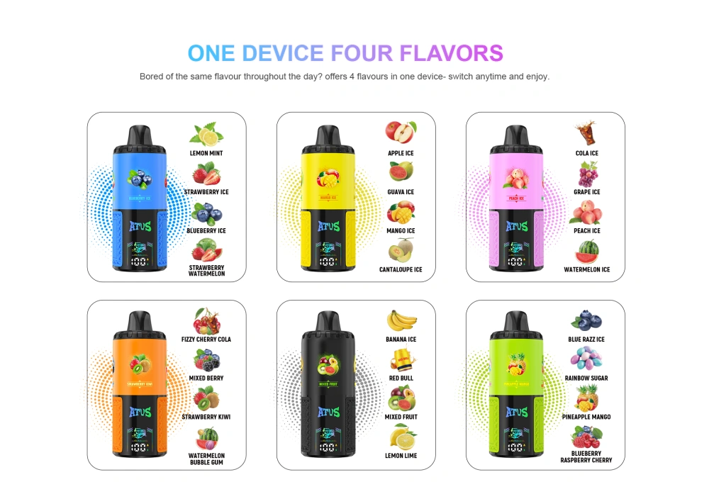 Puff 60k ATVS 60000 Puffs 4 in 1 Best Disposable Vape Wholesale Free Shipping 16 Puffwild ATVS 60000 Puffs Vape jetable