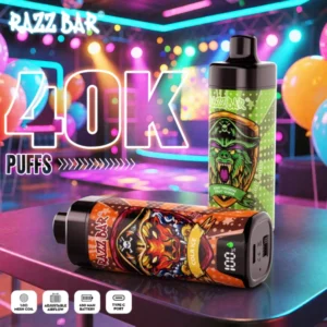 Puff 40k Razz Bar 40000 Puffs képernyő eldobható Vape nagykereskedelem Új 2025 Hot 8 Puffwild Razz Bar 40000 Puffs intelligens képernyővel eldobható Vape