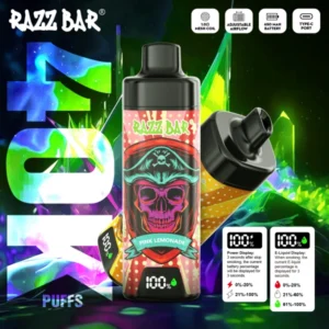 Puff 40k Razz Bar 40000 Puffs képernyő eldobható Vape nagykereskedelem Új 2025 Hot 10 Puffwild Razz Bar 40000 Puffs intelligens képernyővel eldobható Vape