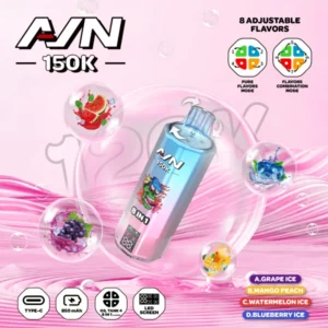 Aivono 150000 Puffs 150k 8 en 1 Vape Desechable Mayorista 4 Tanque Aceite 12 Aivono 150000 Puffs 150k 8 en 1 Vape Desechable Mayorista
