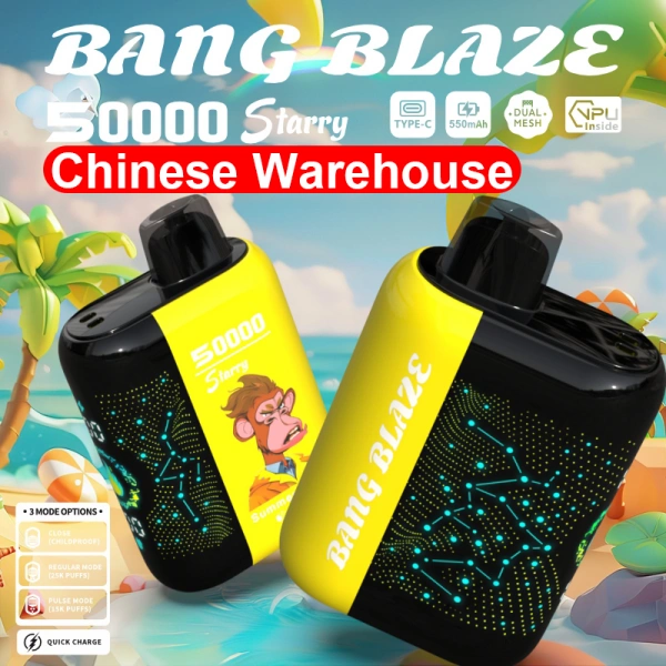 Bang Blaze 50000 Puffs 50k Starry 3 Mode Options High Puff Disposable Vape Shop Online Chinese Warehouse 1 Bang Blaze 50000 Puffs 50k Starry 3 Mode Options High Puff Disposable Vape Shop Online