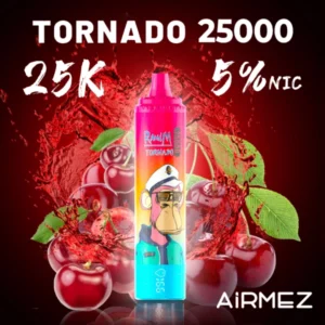 EU raktár Airmez Tornado 25000 Puffs eldobható Vape ingyenes szállítás nincs adó