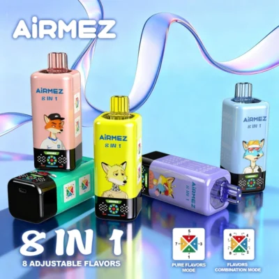 Airmez 160k Puffs 8 in 1 Rechargeable Disposable Vape 160000 Wholesale Free Shipping