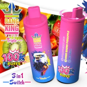 Bang King 100k Puffs Triple Flavors 3 in 1 Disposable Vape Wholesale 100000 Puff Vaper