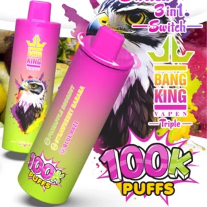 Bang King 100k Puffs Triple Flavors 3 in 1 Disposable Vape Wholesale 100000 Puff Vaper