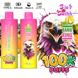 Bang King 100k Puffs Triple Flavors 3 in 1 Disposable Vape Wholesale 100000 Puff Vaper
