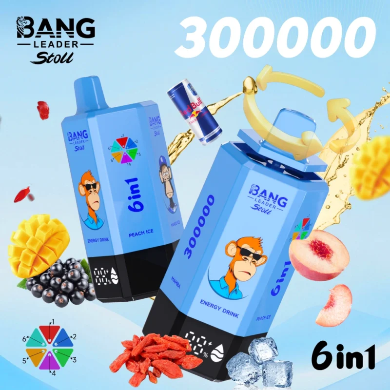 Bang Leader 300k Puffs 300000 Stoll 6 in 1 Dispsoable Vape Großhandel Freies Verschiffen