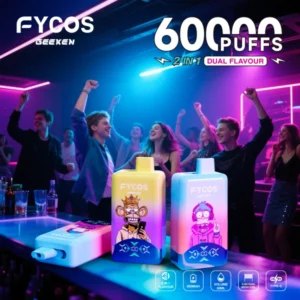 Puff 60k FYCOS 60000 Puffs jednorázové Vape 2 v 1 Dual Flavors Doprava zdarma