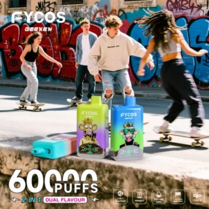 Puff 60k FYCOS 60000 Puffs jednorázové Vape 2 v 1 Dual Flavors Doprava zdarma