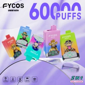 Puff 60k FYCOS 60000 Puffs jednorázové Vape 2 v 1 Dual Flavors Doprava zdarma