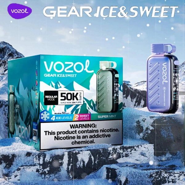 Vozol Gear 50k Puffs 50000 Ice & Sweet Control Jednorazowe Vape EU Warehouse