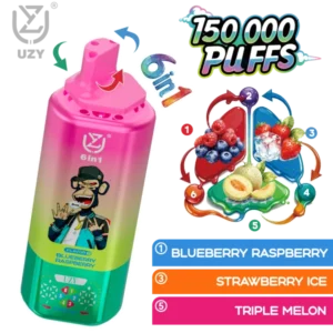 UZY 150k Puffs 6 az 1 ízekben eldobható Vape 150000 ingyenes szállítás EU raktár