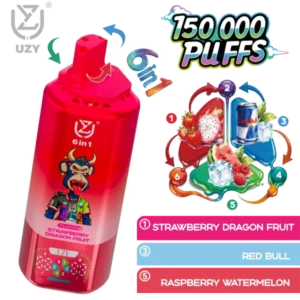 UZY 150k Puffs 6 az 1 ízekben eldobható Vape 150000 ingyenes szállítás EU raktár