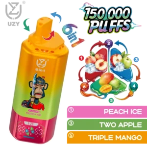 UZY 150k Puffs 6 az 1 ízekben eldobható Vape 150000 ingyenes szállítás EU raktár