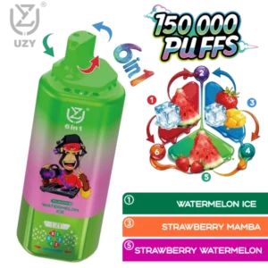 UZY 150k Puffs 6 az 1 ízekben eldobható Vape 150000 ingyenes szállítás EU raktár