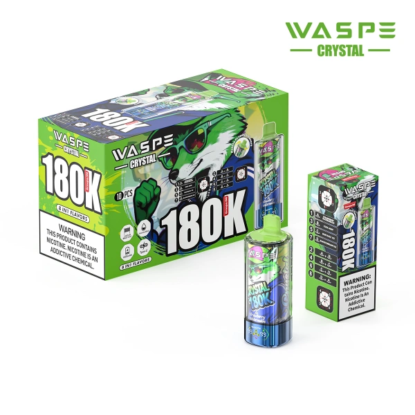 WASPE 180K Puffs 8 em 1 Cristal descartável Vape Frete grátis China Warehouse 8 WASPE 180K Puffs 8 em 1 Cristal descartável Vape Frete grátis China Warehouse