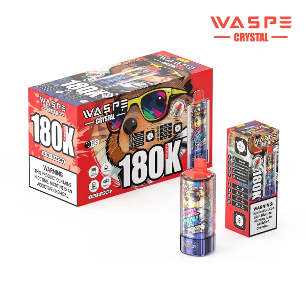 WASPE 180K Puffs 8 em 1 Cristal descartável Vape Frete grátis China Warehouse 3 WASPE 180K Puffs 8 em 1 Cristal descartável Vape Frete grátis China Warehouse