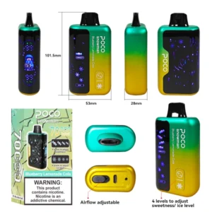 POCO 70000 Puffs Pupazzo di Neve Regolabile Freschezza e Dolcezza Vape usa e getta Magazzino UE