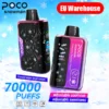 POCO 70000 Puffs Muñeco de Nieve Ajustable Frío y Dulzor Vape Desechable EU Warehouse