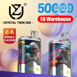 UZY 50000 Puffs Crystal Twin 50k Double Flavours Disposable Vape Free Shipping EU Warehouse