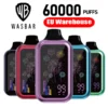 Wasbar 60000 Puffs 60k Best Disposable Vape Wholesale Free Shipping EU Warehouse